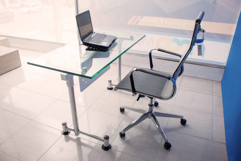 Escritorio Línea Cromo Glass REF CG-004 | Modular SAS